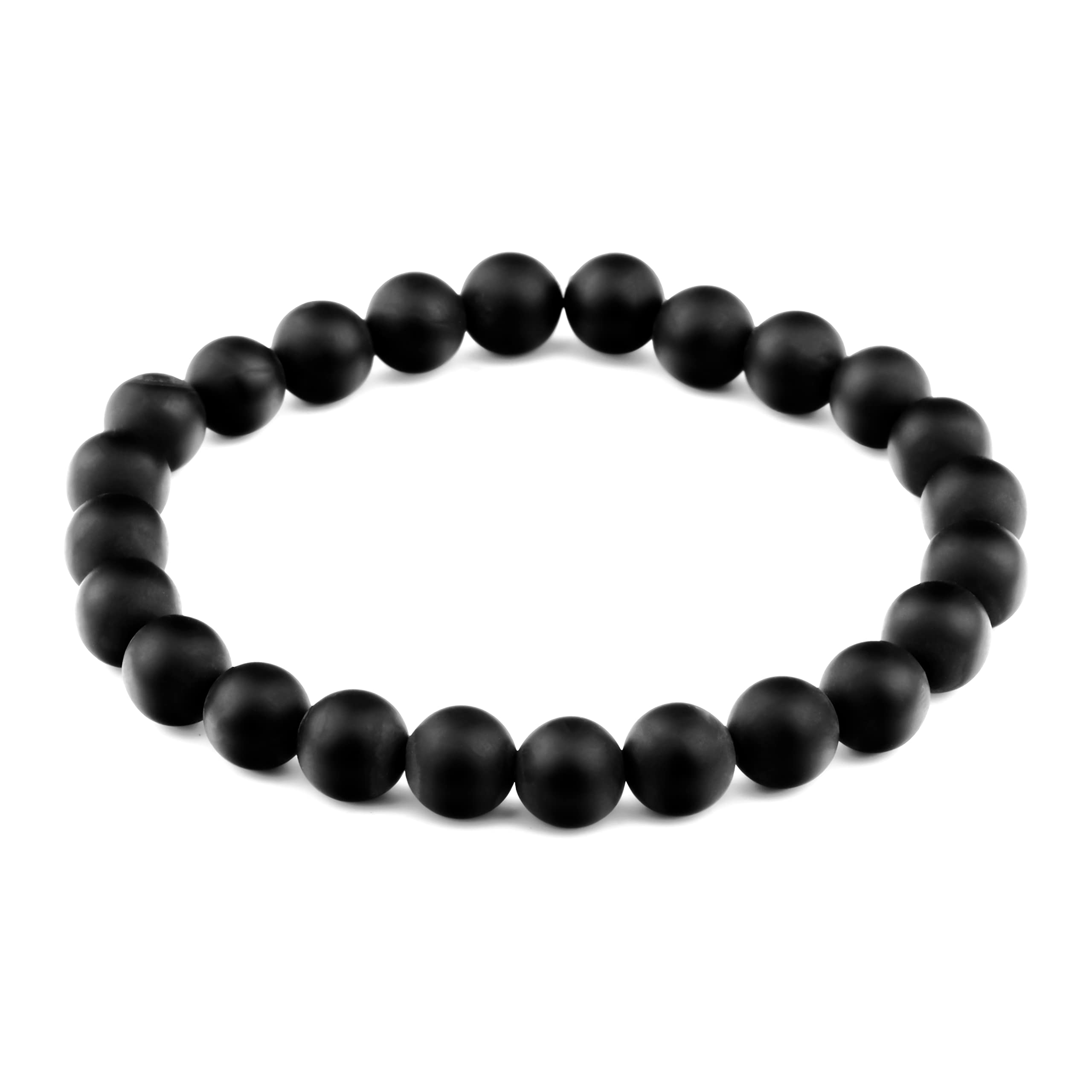 Divinity Crystals Black Onyx Bracelet for Healing - Natural Semi Precious Gemstone 8mm Round Beads for Reiki and Chakra Balance Default Title